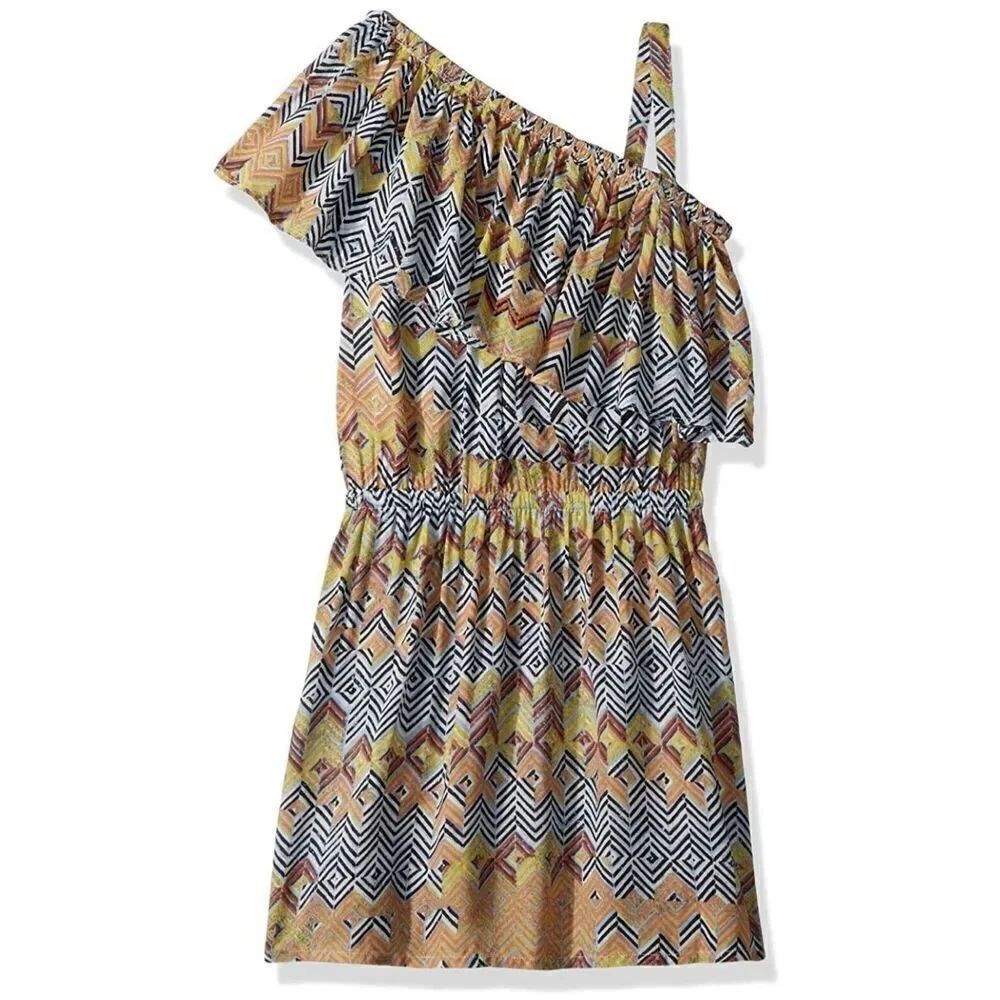 NEW Ella Moss Girls 14 One Shoulder Printed  Dress